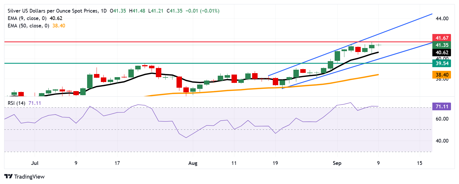 Dự báo giá bạc: XAG/USD kiểm tra ngưỡng 41,50 đô la gần mức cao nhất trong 14 năm
