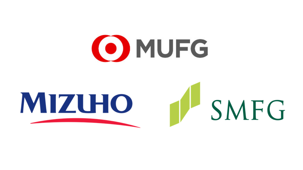 Các ngân hàng lớn của Nhật Bản là MUFG, Sumitomo Mitsui và Mizuho 