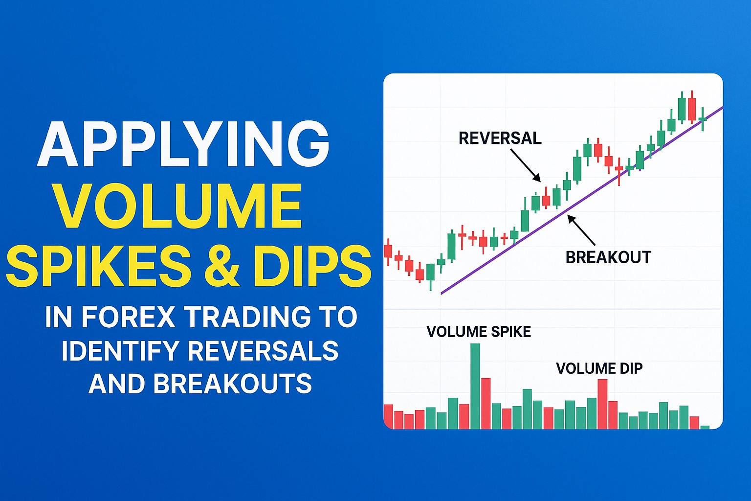 Cách áp dụng Volume Spikes and Dips trong giao dịch Forex để xác định điểm đảo chiều và đột phá xu hướng