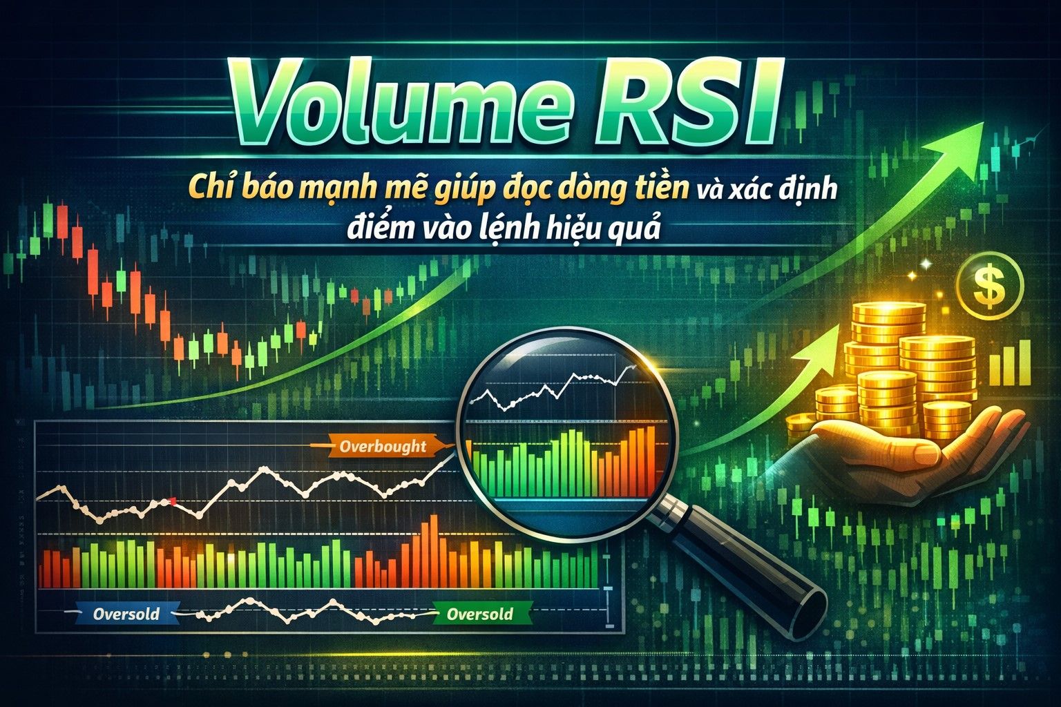 Volume RSI – Chỉ báo mạnh mẽ giúp đọc dòng tiền và xác định điểm vào lệnh hiệu quả