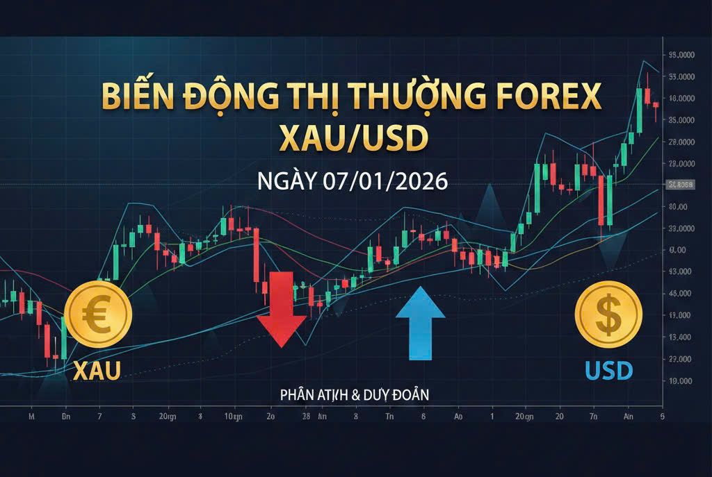 Thị trường vàng XAU/USD ngày 7/01/2026
