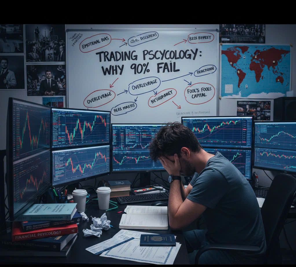 Tâm lý học giao dịch: vì sao 90% trader cháy tài khoản dù học rất nhiều?