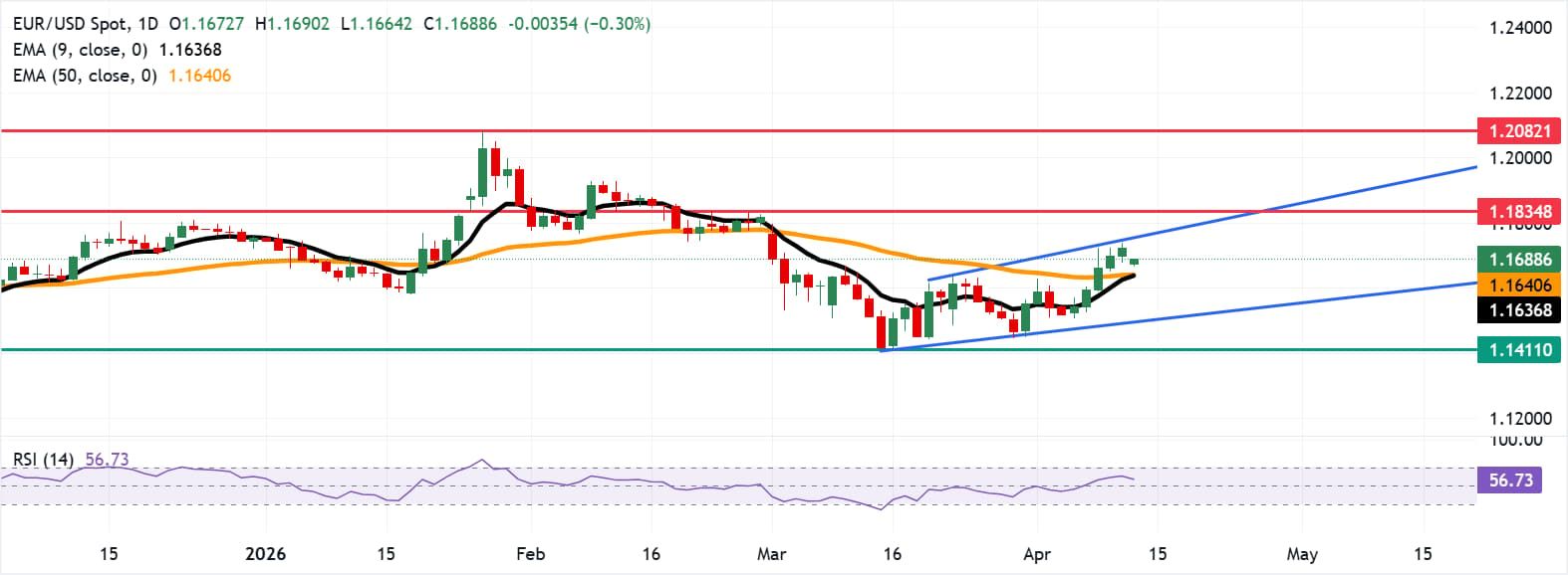 Dự báo giá EUR/USD: Phục hồi lên gần mức 1.1700 khi xu hướng tăng giá chiếm ưu thế.
