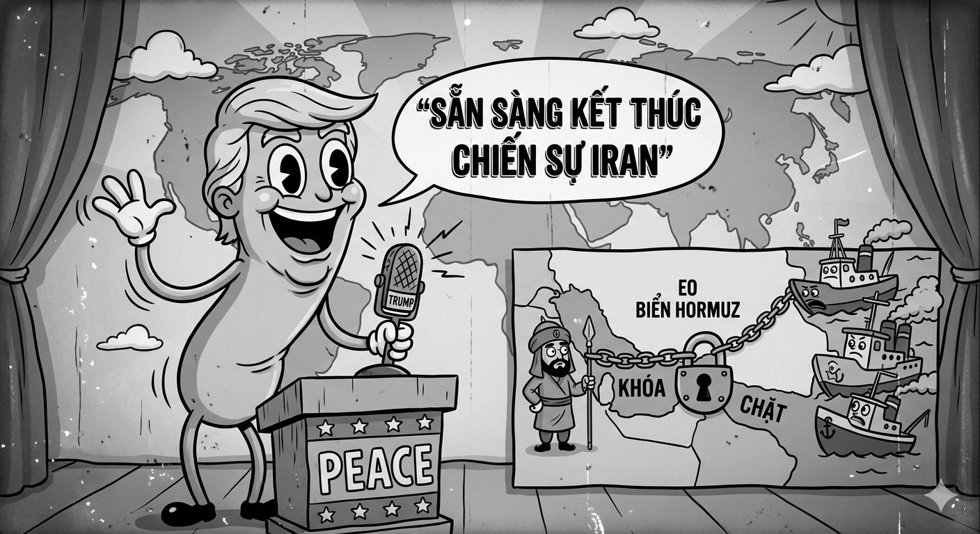 Trump Sẵn Sàng Kết Thúc Chiến Sự Iran Dù Eo Biển Hormuz Vẫn "Khóa Chặt"