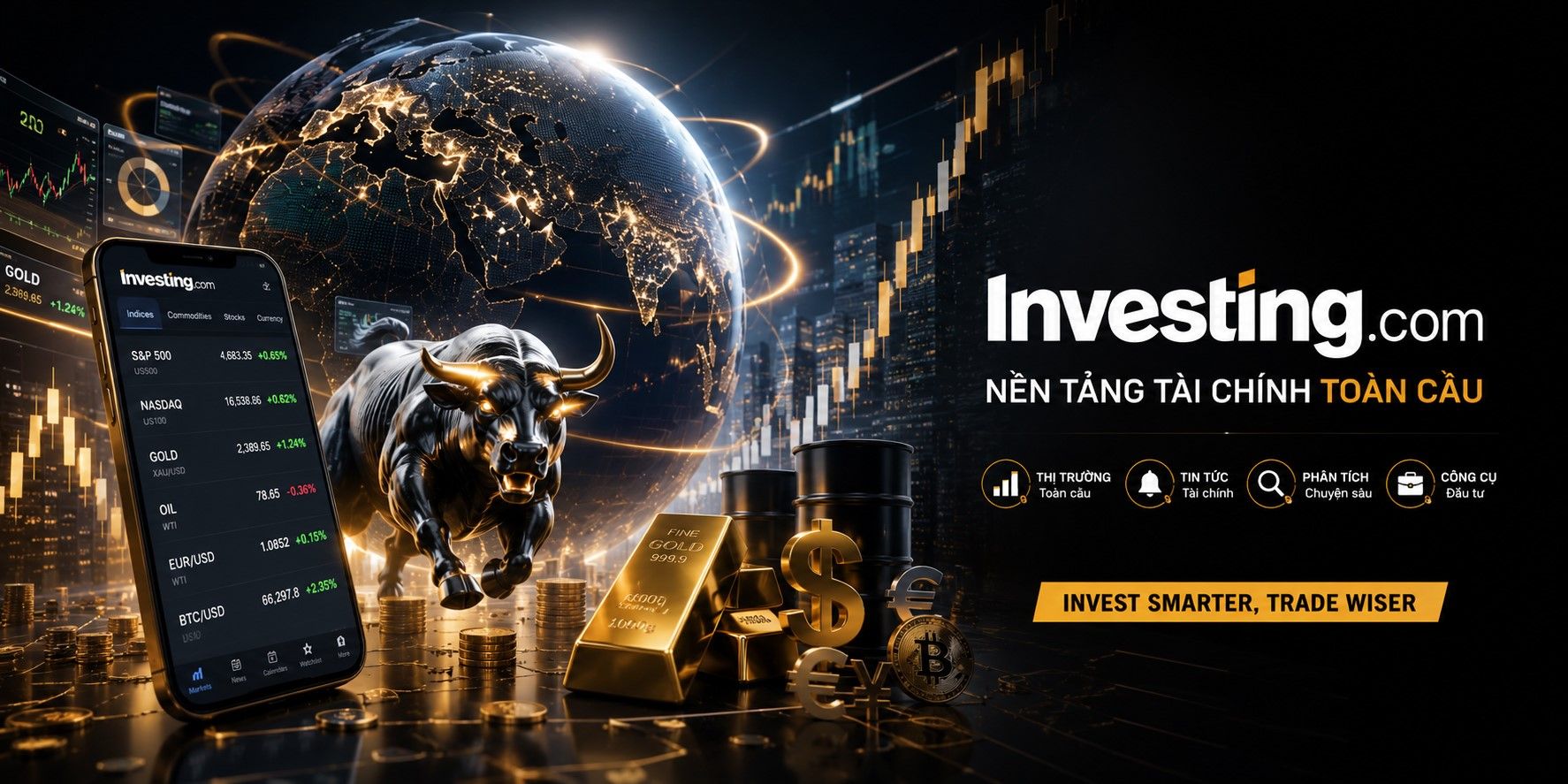 Investing là gì? Hướng dẫn sử dụng Investing theo dõi tin tức cùng các công cụ hữu ích cho nhà đầu tư