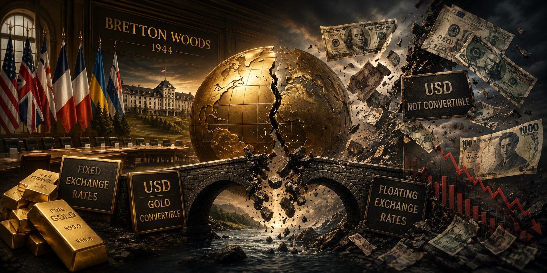Hệ thống Bretton Woods là gì? Vì sao hệ thống tiền tệ này sụp đổ?