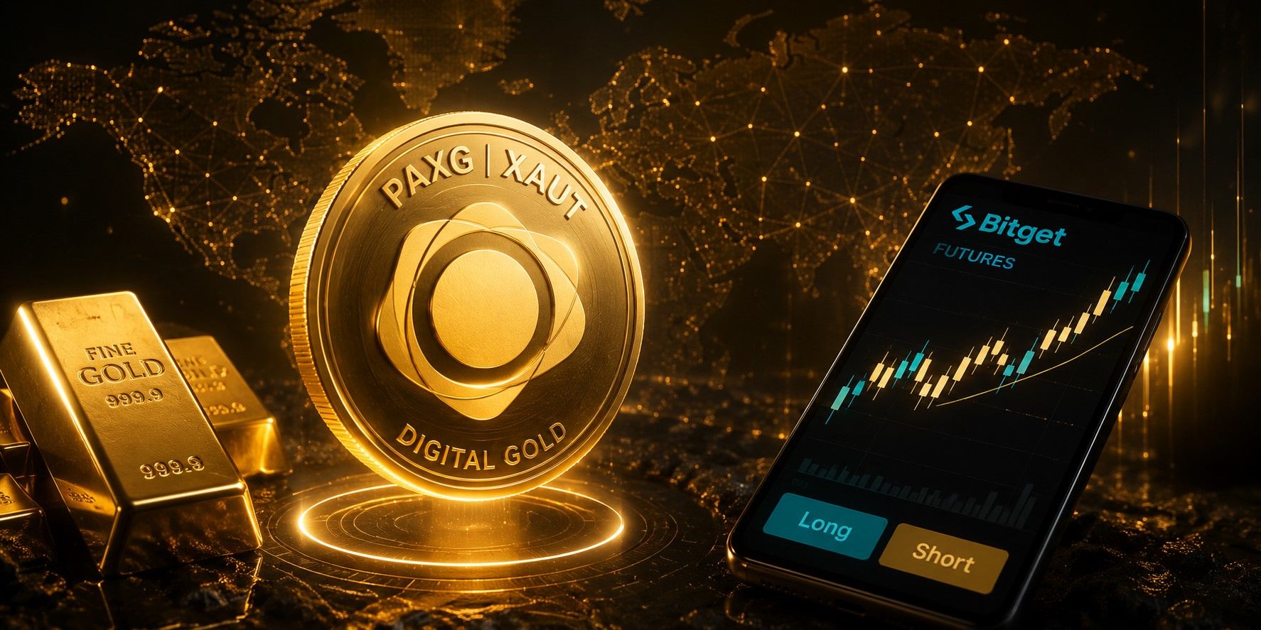 Vàng token là gì? Hướng dẫn trade PAXG, XAUT trên Bitget Futures