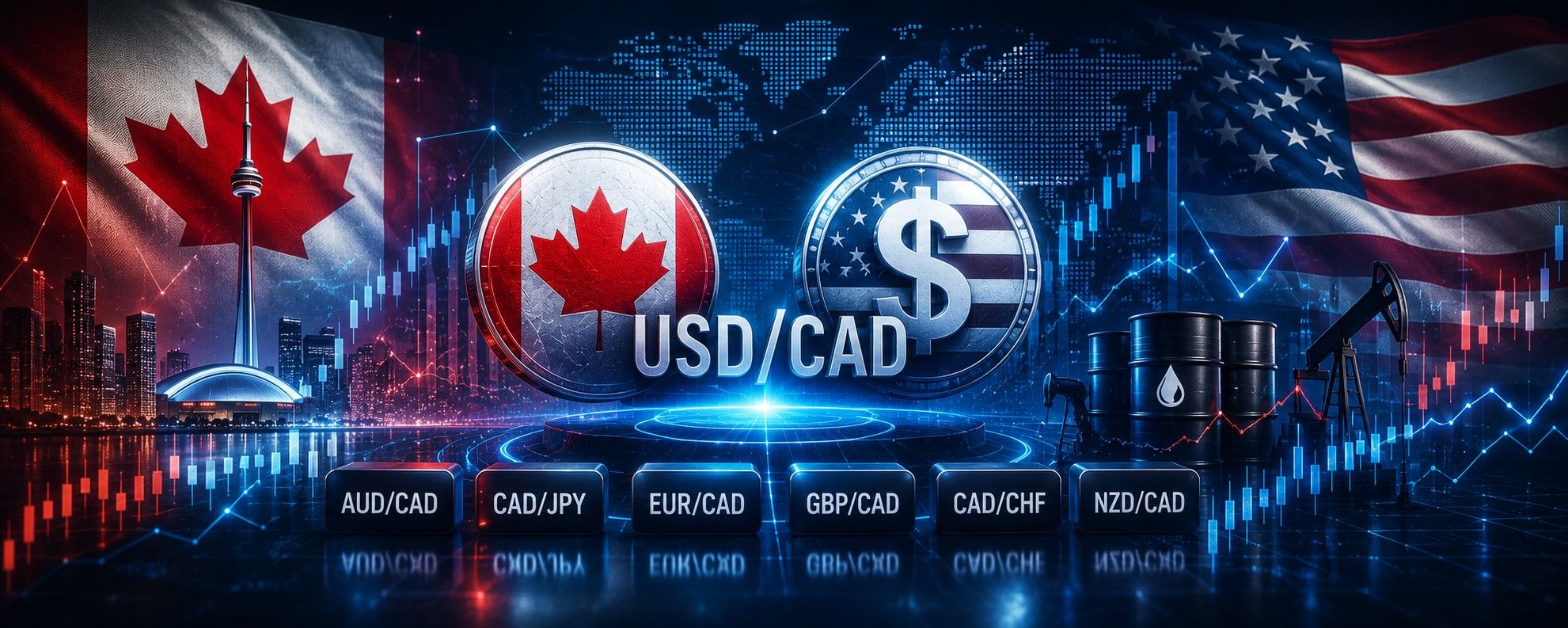 Cách giao dịch USD/CAD và các cặp tiền chứa đô la Canada
