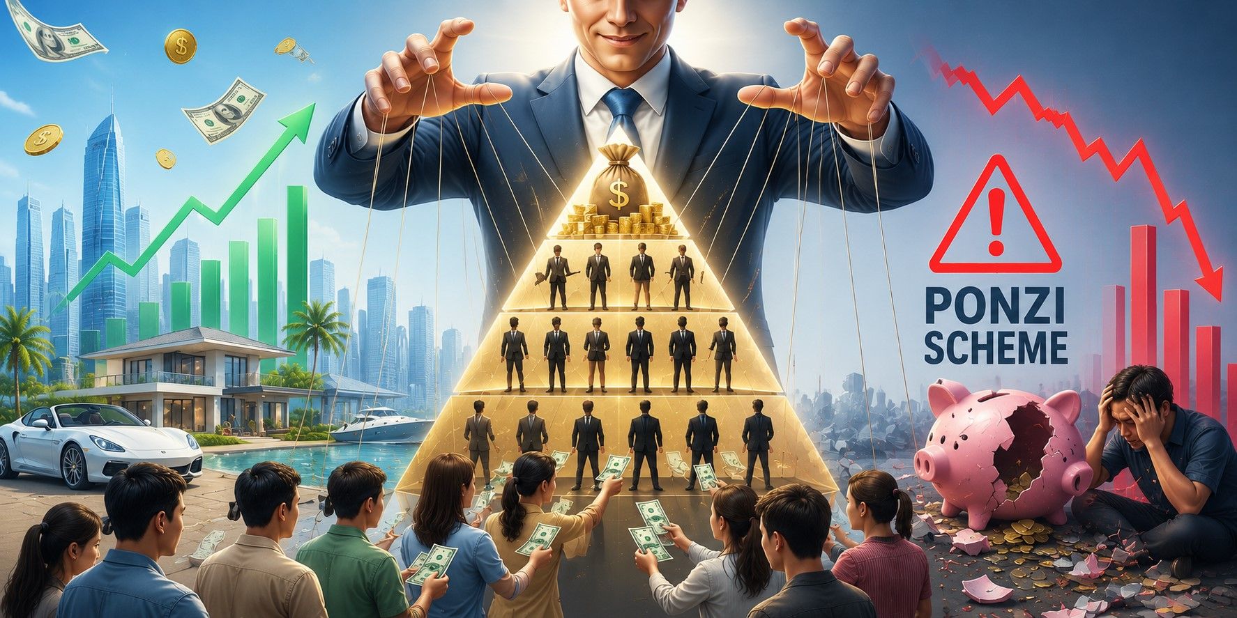 Ponzi Scheme là gì? Dấu hiệu nhận biết mô hình Ponzi nhà đầu tư cần biết