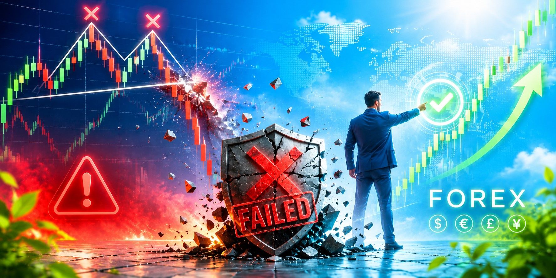 Cách xử lý khi mô hình giá thất bại trong giao dịch Forex