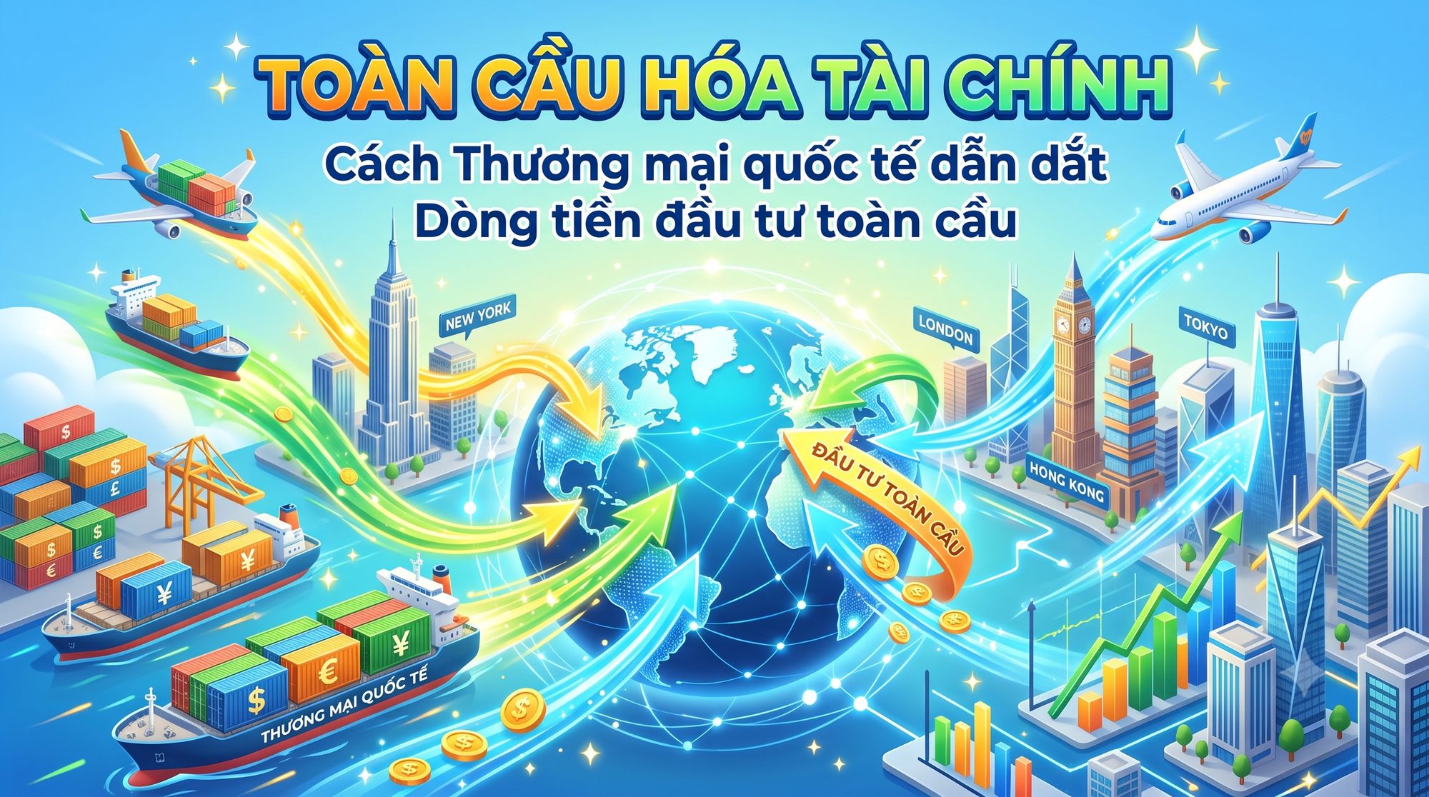 Toàn cầu hóa tài chính: Cách thương mại quốc tế dẫn dắt dòng tiền đầu tư toàn cầu