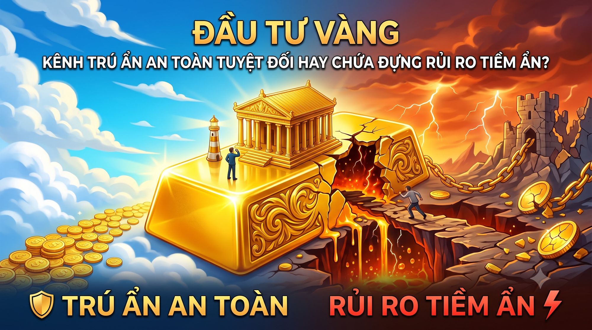 Đầu tư vàng: Kênh trú ẩn an toàn tuyệt đối hay chứa đựng rủi ro tiềm ẩn?