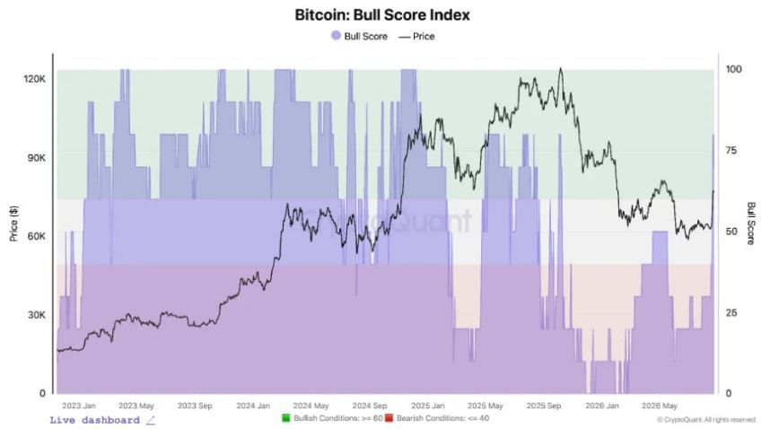 Chỉ số tăng giá Bitcoin | Nguồn: CryptoQuant