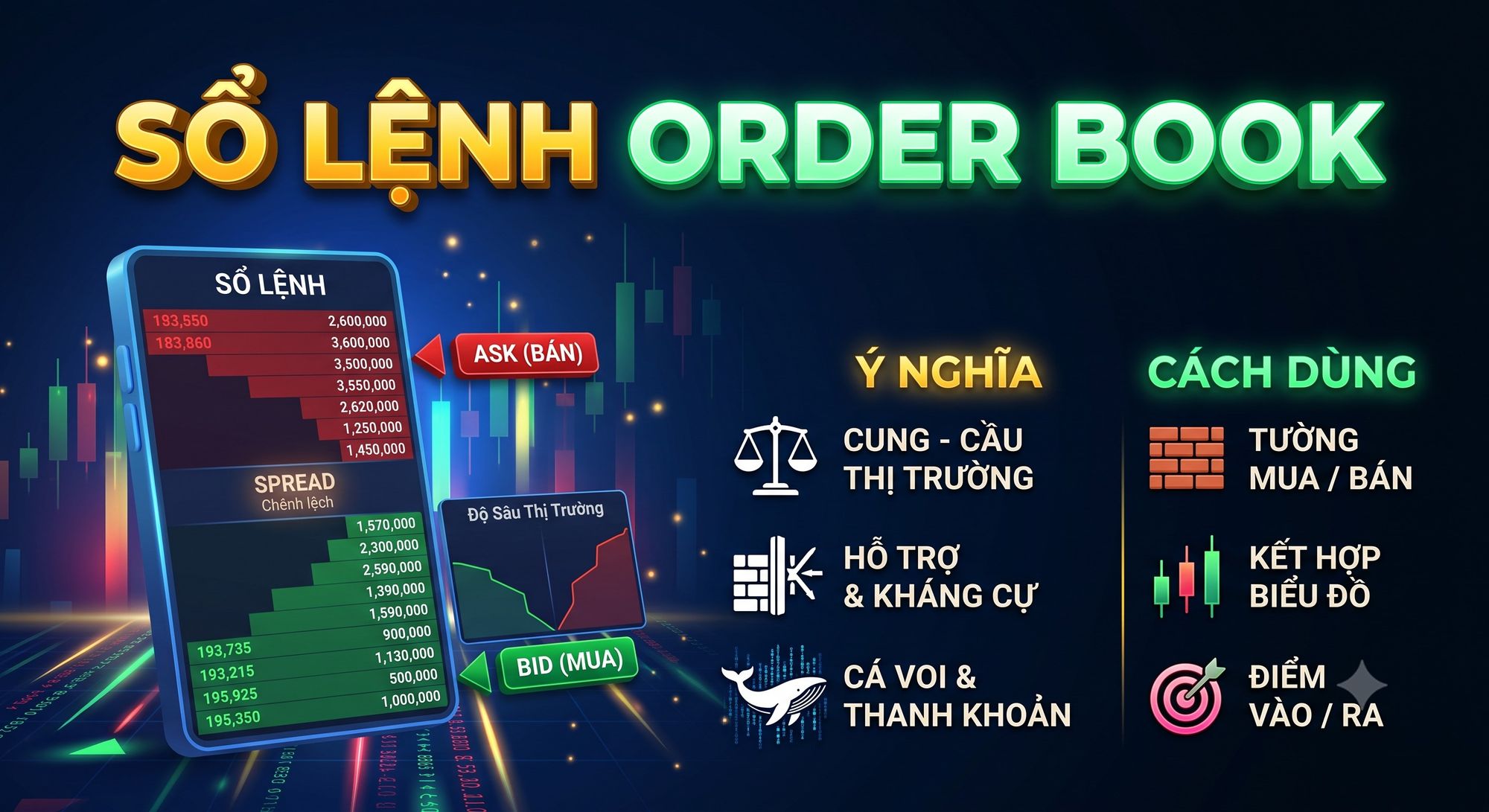 Ý nghĩa và cách sử dụng sổ lệnh Order book hiệu quả