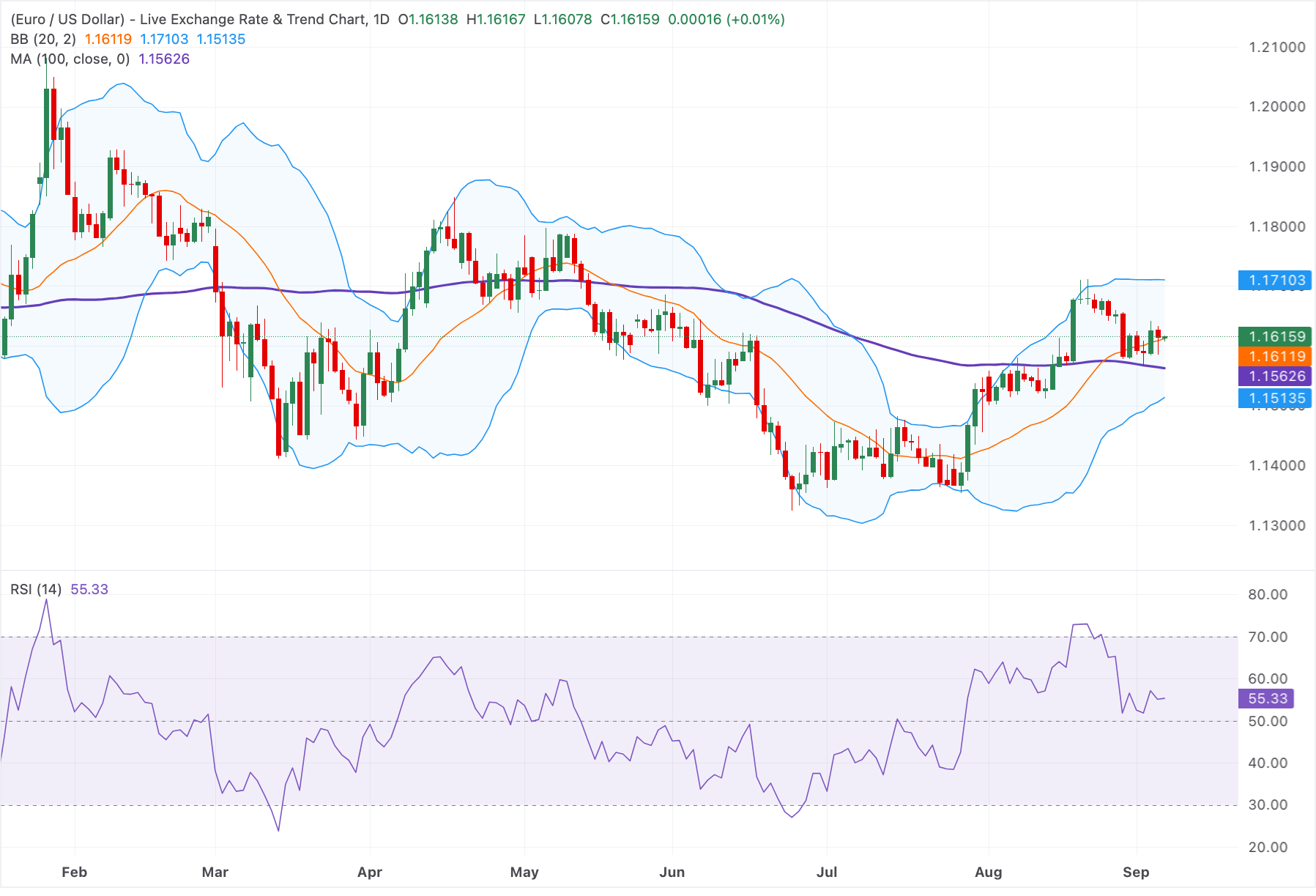 Euro duy trì đà tăng trên mức 1.1600 bất chấp dữ liệu việc làm khả quan của Mỹ