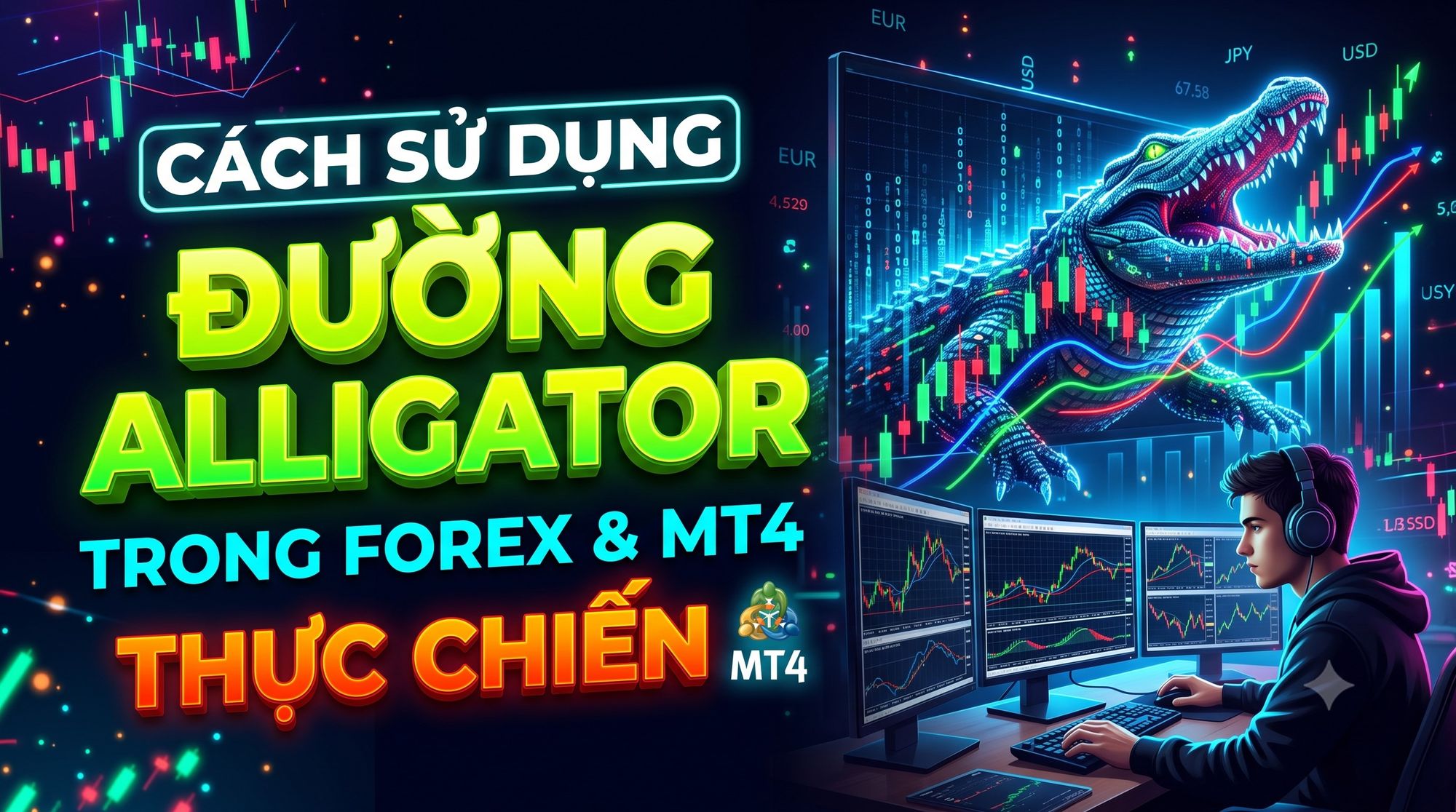 Cách sử dụng đường Alligator trong Forex và MT4 thực chiến cho anh em trader