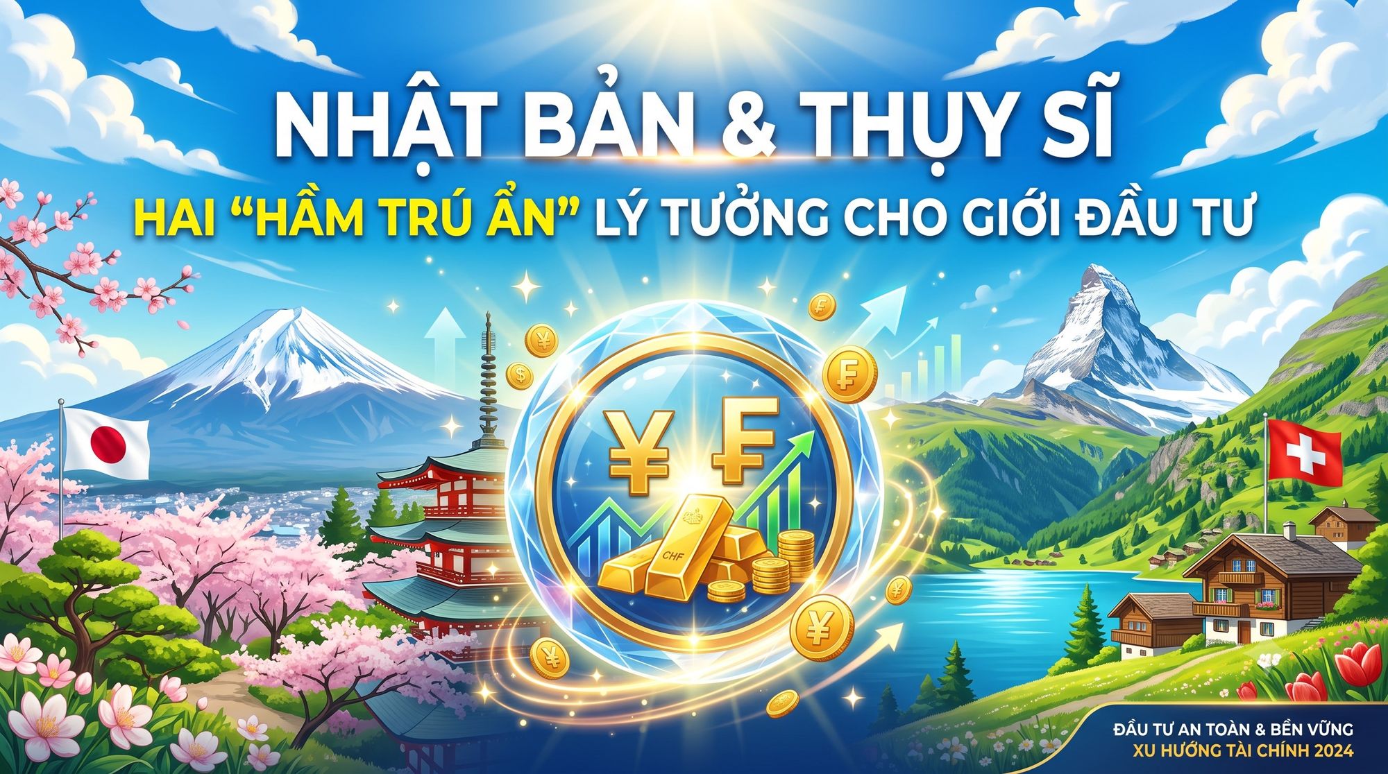 Nhật Bản & Thụy Sĩ: Hai "hầm trú ẩn" lý tưởng cho giới đầu tư