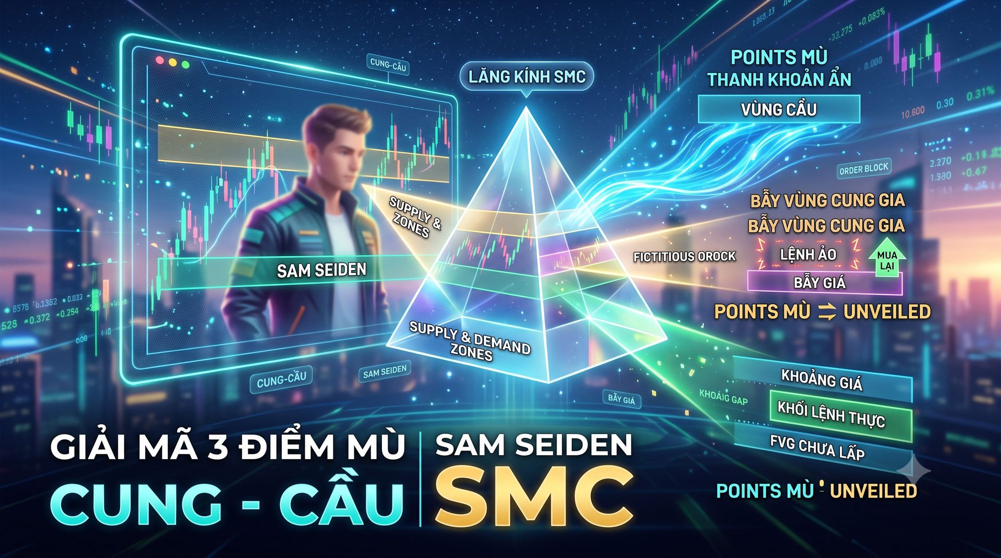 Giải mã 3 điểm mù trong lý thuyết Cung - Cầu của Sam Seiden dưới lăng kính SMC