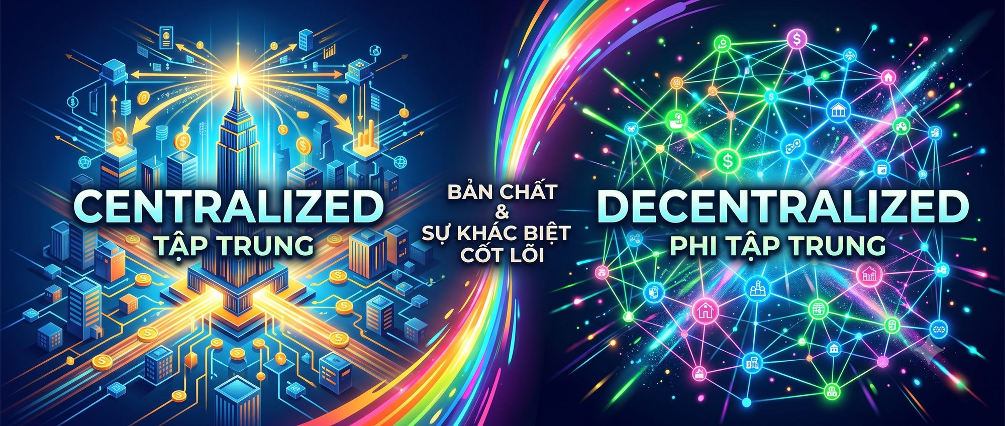 Centralized vs Decentralized: Bản chất và Sự khác biệt cốt lõi giữa hai nền kinh tế